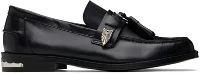 Toga Virilis Black Hard Leather Loafers