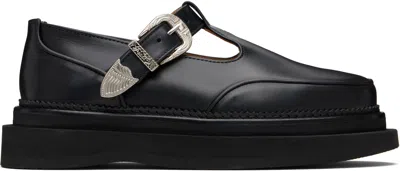 Toga Virilis Black Hard Leather Loafers