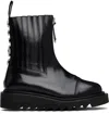 Toga Virilis Black Leather Aj1219 Boots In Black