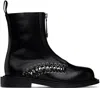 Toga Virilis Black Leather Boots In Black
