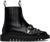 Toga Virilis Black Leather Chelsea Boots In Black