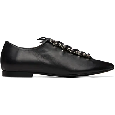 Toga Virilis Leather Derby Shoes In Black