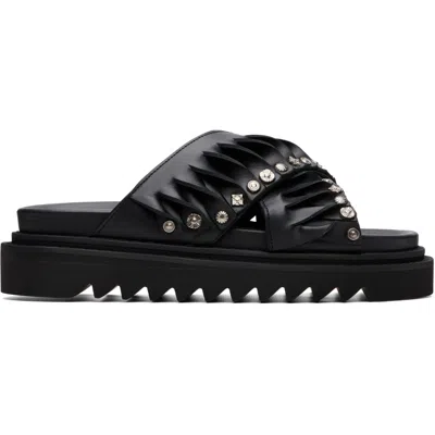 Toga Virilis Studded Ruffled Sandals In Multi