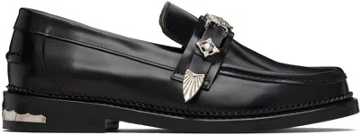 TOGA VIRILIS BLACK METAL LOAFERS