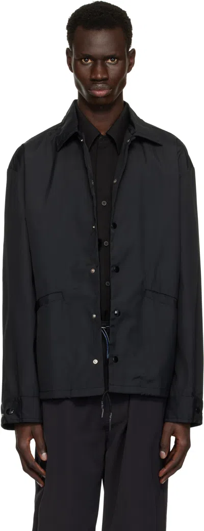 Toga Virilis Black Nylon Ox Jacket