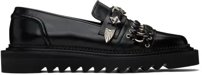 Toga Virilis Black Leather Loafers