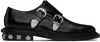 Toga Virilis Black Embellished Monkstraps In Black