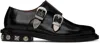 Toga Virilis Black Embellished Monkstraps In Black