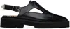 Toga Virilis Black Polished Oxfords In Black