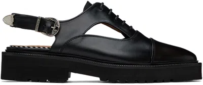 Toga Virilis Black Polished Oxfords