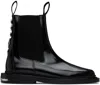 Toga Virilis Stud-embellished Leather Ankle Boots In Black