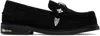 Toga Virilis Black Suede Loafers In Black Suede