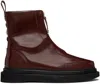 Toga Virilis Brown Leather Aj1430 Zip-up Boots In Brown