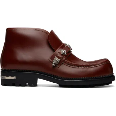 Toga Virilis ブラウン レザー ブーツ In Brown