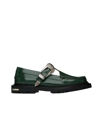 Toga Virilis Buckle Loafers In Green