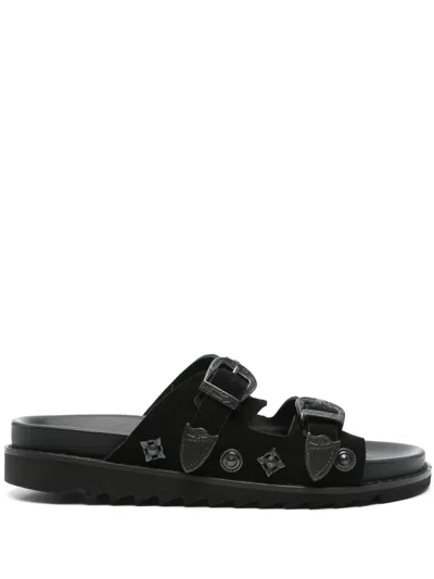 Toga Virilis Buckle Sandals In Black