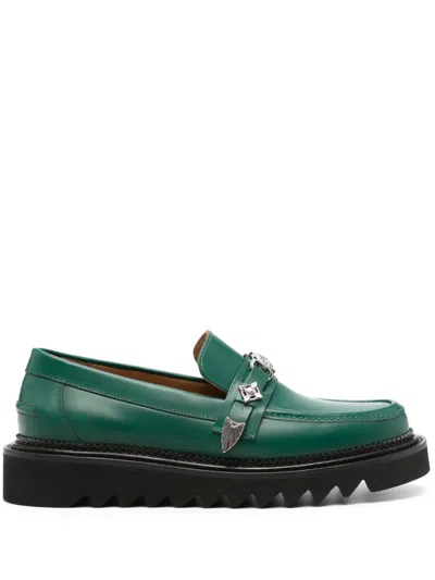 Toga Virilis Chunky Leather Loafers In Grey