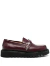 Toga Virilis Chunky Leather Loafers In Red