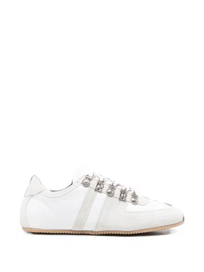 Toga Virilis Embellished Panelled Sneakers In White