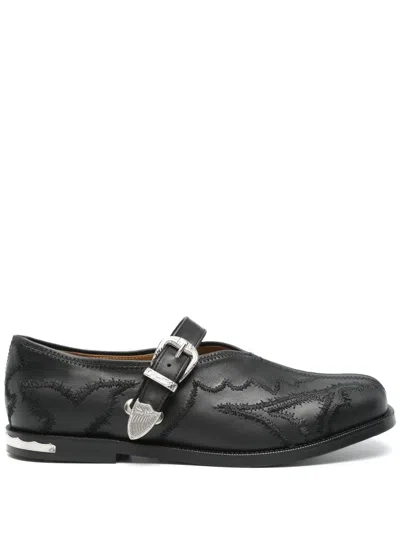 Toga Virilis Embroidered Loafers In Black