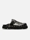 Toga Virilis Studded Leather Slippers In Black