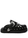 Toga Virilis Ssense Exclusive Black Eyelet Metal Sabot Slip-on Loafers
