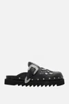 Toga Virilis Ssense Exclusive Black Eyelet Metal Sabot Slip-on Loafers In Black