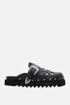 Toga Virilis Studded Leather Slippers In Black
