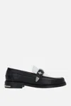 Toga Virilis Plaque-detailing Two-tone Loafers In Multicolor