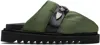 Toga Virilis Round Toe Slippers In Green