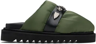 TOGA VIRILIS GREEN NYLON SLIPPERS