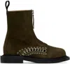 TOGA VIRILIS KHAKI SUEDE BOOTS