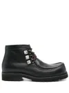 Toga Virilis Lace-up Ankle Boots In Black