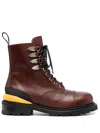 Toga Virilis Leather Ankle Boots In Brown