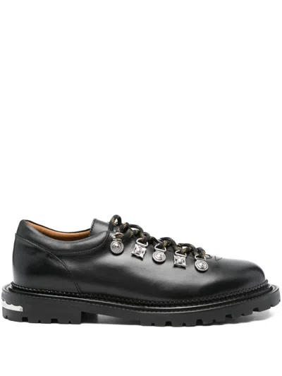 Toga Virilis Leather Lace-up Derby Shoes In Multi