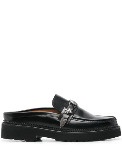 Toga Virilis Leather Loafers In Schwarz