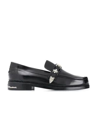 TOGA VIRILIS LOGO METAL DETAILS LOAFERS