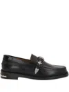 Toga Virilis Metallic-buckle Leather Loafers In Black