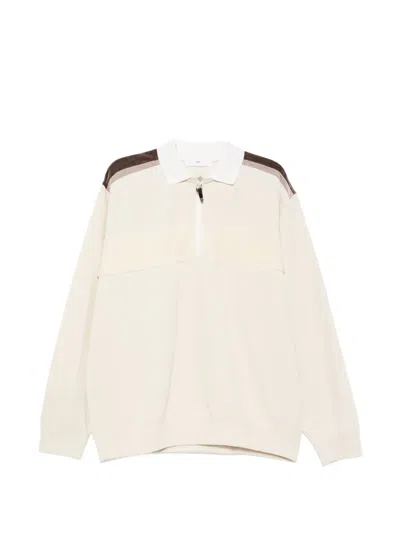 Toga Virilis Panelled Zip-up Sweater In Transparent
