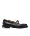 Toga Virilis Plaque-detailing Two-tone Loafers In Black
