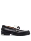 Toga Virilis Plaque-detailing Two-tone Loafers In Schwarz