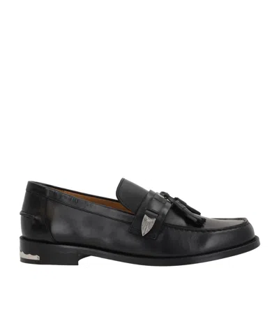 Toga Virilis Round Toe Loafers In Black
