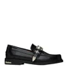 Toga Virilis Metallic-buckle Leather Loafers In Black