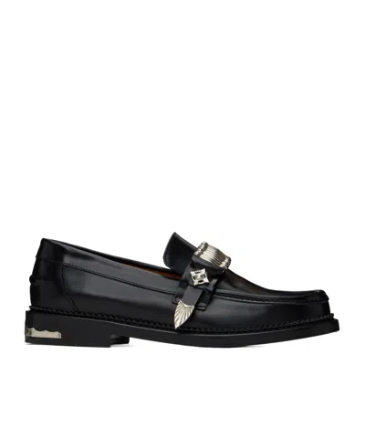 Toga Virilis Round Toe Loafers In Black