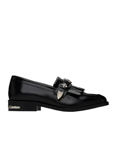 Toga Virilis Round Toe Loafers In Black