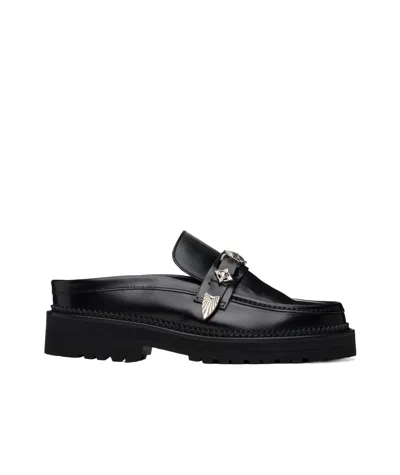 Toga Virilis Round Toe Loafers In Black