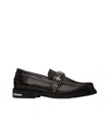 Toga Virilis Logo-engraved Leather Loafers In Dark Brown