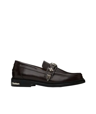 Toga Virilis Round Toe Loafers In Dark Brown