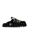 Toga Virilis Ssense Exclusive Brown Leather Studded Clogs In Black