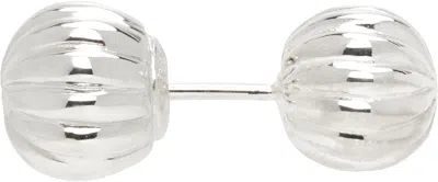 Toga Virilis Silver Ball Pierced Single Earring In Metallic